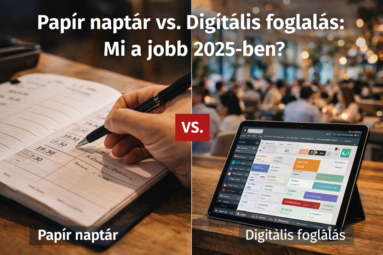 Papír foglalási könyv vs tablet